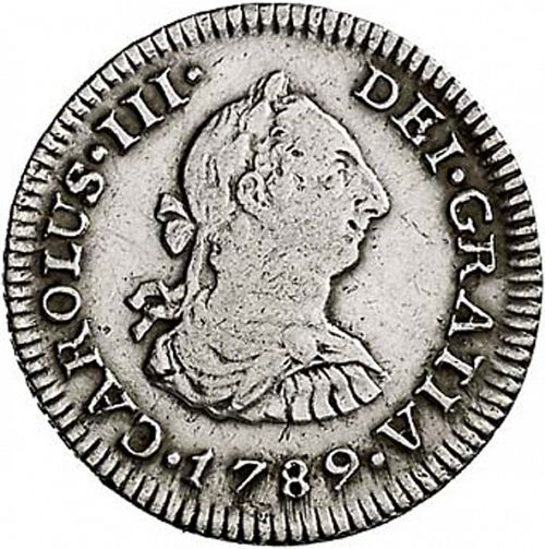 half Real Obverse Image minted in SPAIN in 1789FM (1759-88  -  CARLOS III)  - The Coin Database