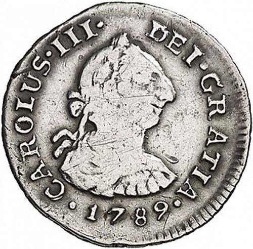 half Real Obverse Image minted in SPAIN in 1789IJ (1759-88  -  CARLOS III)  - The Coin Database