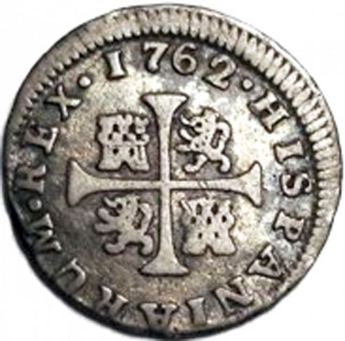 half Real Reverse Image minted in SPAIN in 1762JP (1759-88  -  CARLOS III)  - The Coin Database