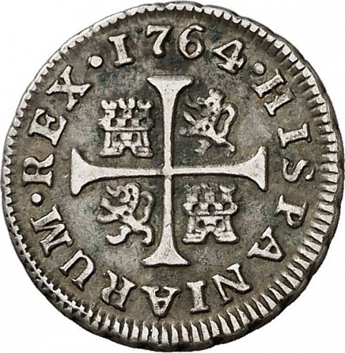 half Real Reverse Image minted in SPAIN in 1764JP (1759-88  -  CARLOS III)  - The Coin Database