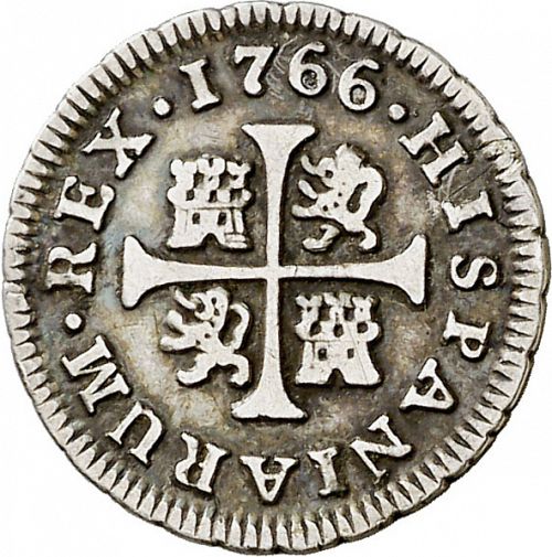 half Real Reverse Image minted in SPAIN in 1766PJ (1759-88  -  CARLOS III)  - The Coin Database