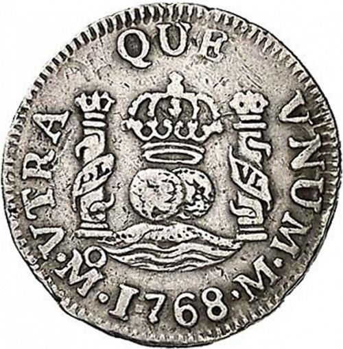 half Real Reverse Image minted in SPAIN in 1768M (1759-88  -  CARLOS III)  - The Coin Database