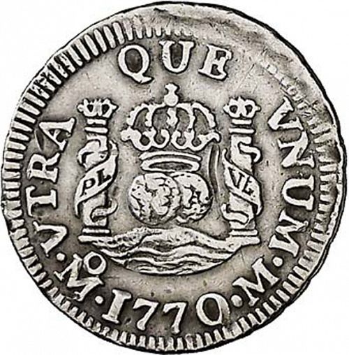half Real Reverse Image minted in SPAIN in 1770M (1759-88  -  CARLOS III)  - The Coin Database