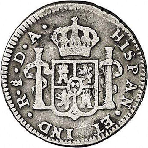 half Real Reverse Image minted in SPAIN in 1773DA (1759-88  -  CARLOS III)  - The Coin Database