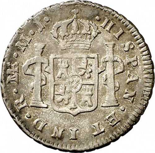 half Real Reverse Image minted in SPAIN in 1776MJ (1759-88  -  CARLOS III)  - The Coin Database