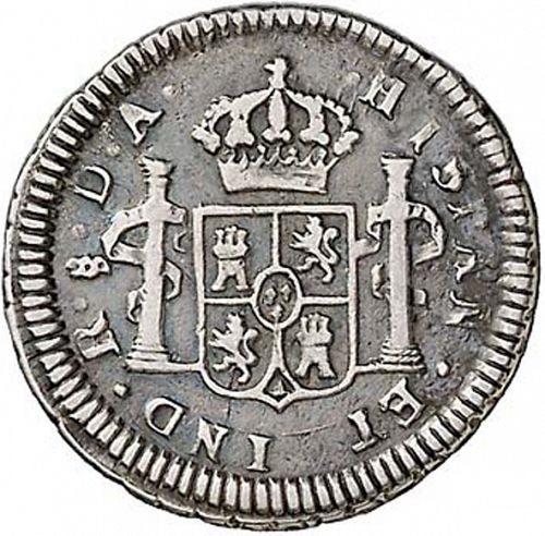 half Real Reverse Image minted in SPAIN in 1780DA (1759-88  -  CARLOS III)  - The Coin Database