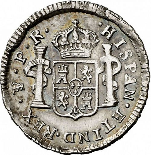 half Real Reverse Image minted in SPAIN in 1780PR (1759-88  -  CARLOS III)  - The Coin Database