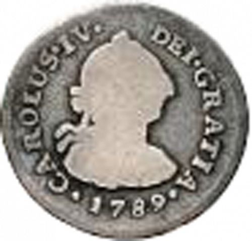 half Real Obverse Image minted in SPAIN in 1789IJ (1788-08  -  CARLOS IV)  - The Coin Database