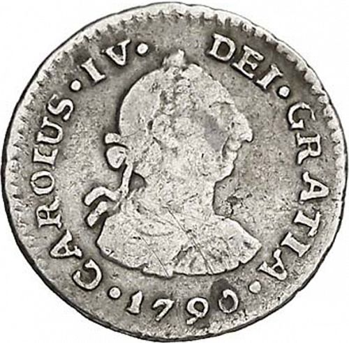 half Real Obverse Image minted in SPAIN in 1790IJ (1788-08  -  CARLOS IV)  - The Coin Database