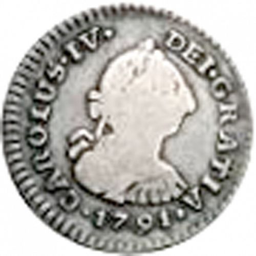 half Real Obverse Image minted in SPAIN in 1791IJ (1788-08  -  CARLOS IV)  - The Coin Database