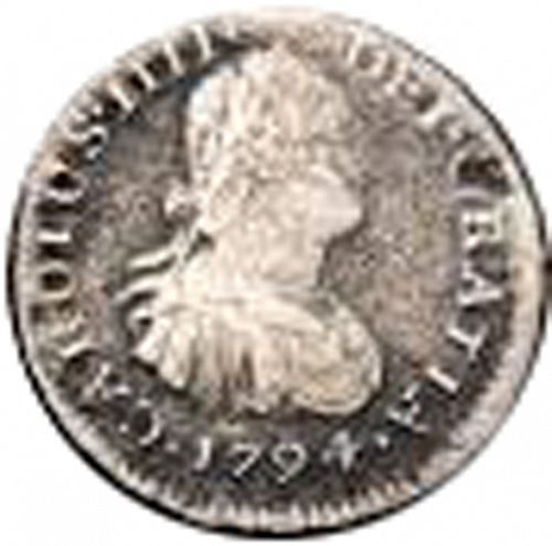 half Real Obverse Image minted in SPAIN in 1794IJ (1788-08  -  CARLOS IV)  - The Coin Database