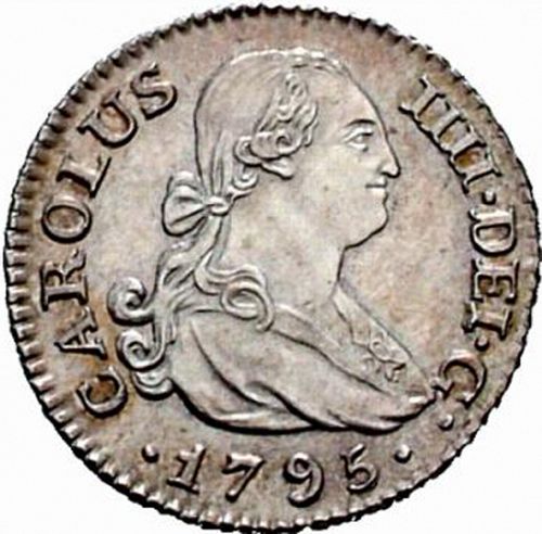 half Real Obverse Image minted in SPAIN in 1795MF (1788-08  -  CARLOS IV)  - The Coin Database