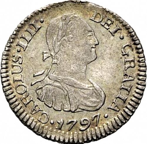 half Real Obverse Image minted in SPAIN in 1797PP (1788-08  -  CARLOS IV)  - The Coin Database