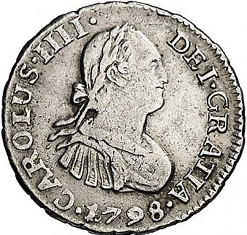half Real Obverse Image minted in SPAIN in 1798IJ (1788-08  -  CARLOS IV)  - The Coin Database