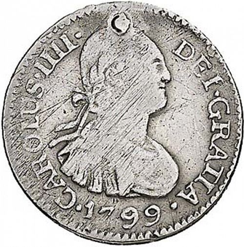 half Real Obverse Image minted in SPAIN in 1799M (1788-08  -  CARLOS IV)  - The Coin Database