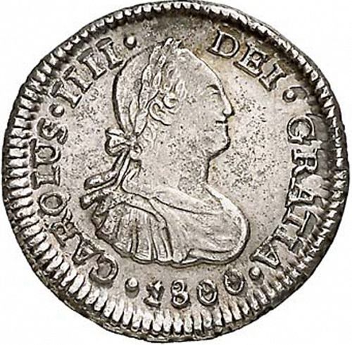 half Real Obverse Image minted in SPAIN in 1800AJ (1788-08  -  CARLOS IV)  - The Coin Database
