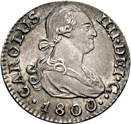 half Real Obverse Image minted in SPAIN in 1800FA (1788-08  -  CARLOS IV)  - The Coin Database