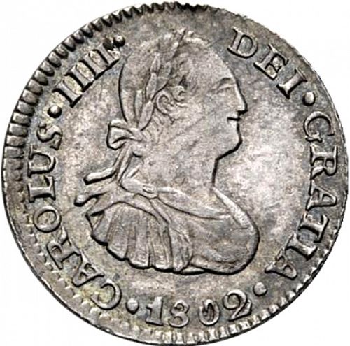 half Real Obverse Image minted in SPAIN in 1802FT (1788-08  -  CARLOS IV)  - The Coin Database
