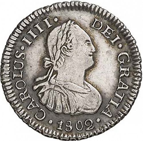 half Real Obverse Image minted in SPAIN in 1802JJ (1788-08  -  CARLOS IV)  - The Coin Database