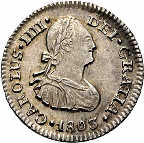 half Real Obverse Image minted in SPAIN in 1803FT (1788-08  -  CARLOS IV)  - The Coin Database