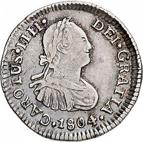 half Real Obverse Image minted in SPAIN in 1804FJ (1788-08  -  CARLOS IV)  - The Coin Database