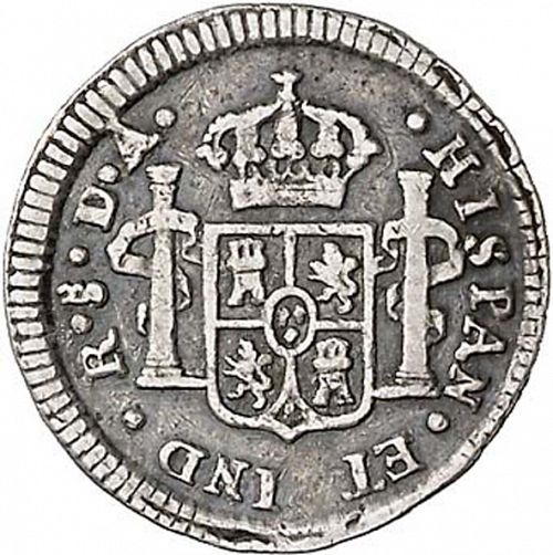 half Real Reverse Image minted in SPAIN in 1789DA (1788-08  -  CARLOS IV)  - The Coin Database