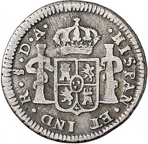 half Real Reverse Image minted in SPAIN in 1791DA (1788-08  -  CARLOS IV)  - The Coin Database