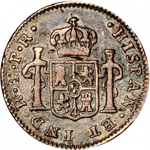 half Real Reverse Image minted in SPAIN in 1791PR (1788-08  -  CARLOS IV)  - The Coin Database