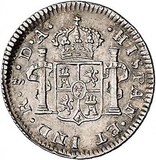 half Real Reverse Image minted in SPAIN in 1793DA (1788-08  -  CARLOS IV)  - The Coin Database