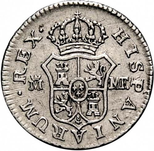 half Real Reverse Image minted in SPAIN in 1793MF (1788-08  -  CARLOS IV)  - The Coin Database