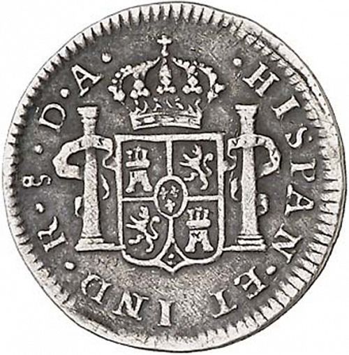 half Real Reverse Image minted in SPAIN in 1794DA (1788-08  -  CARLOS IV)  - The Coin Database