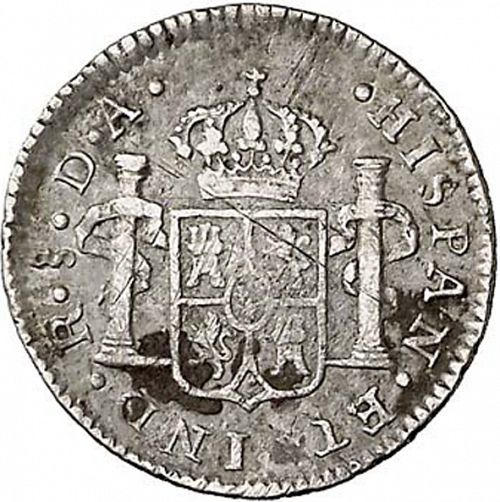 half Real Reverse Image minted in SPAIN in 1796DA (1788-08  -  CARLOS IV)  - The Coin Database