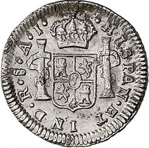 half Real Reverse Image minted in SPAIN in 1800AJ (1788-08  -  CARLOS IV)  - The Coin Database