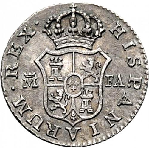 half Real Reverse Image minted in SPAIN in 1800FA (1788-08  -  CARLOS IV)  - The Coin Database