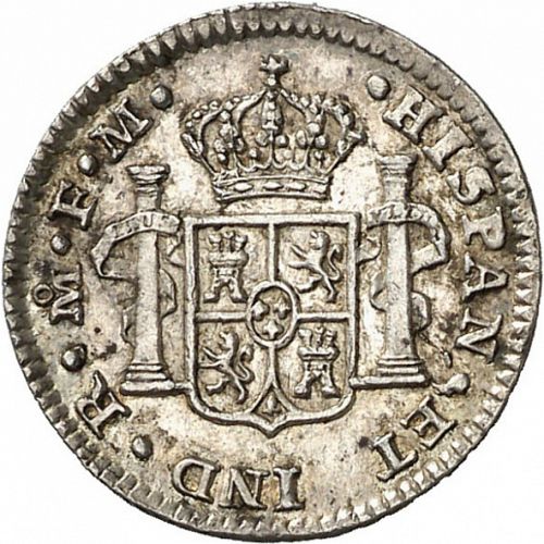 half Real Reverse Image minted in SPAIN in 1801FM (1788-08  -  CARLOS IV)  - The Coin Database