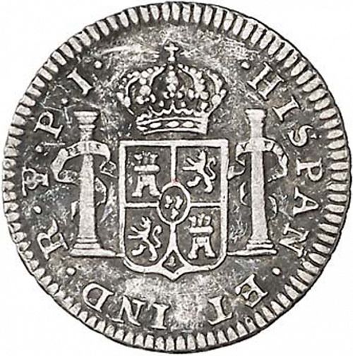 half Real Reverse Image minted in SPAIN in 1803PJ (1788-08  -  CARLOS IV)  - The Coin Database
