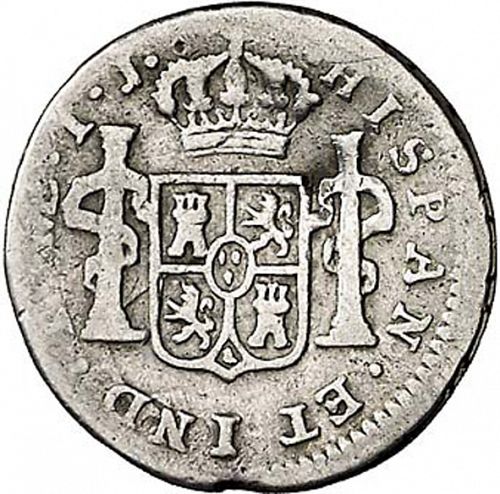 half Real Reverse Image minted in SPAIN in 1805IJ (1788-08  -  CARLOS IV)  - The Coin Database