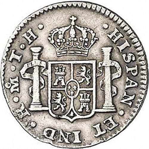 half Real Reverse Image minted in SPAIN in 1805TH (1788-08  -  CARLOS IV)  - The Coin Database