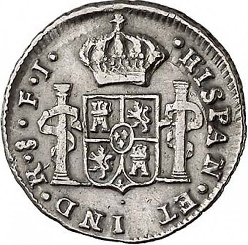 half Real Reverse Image minted in SPAIN in 1806FJ (1788-08  -  CARLOS IV)  - The Coin Database