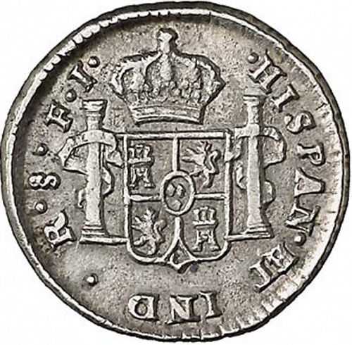 half Real Reverse Image minted in SPAIN in 1807FJ (1788-08  -  CARLOS IV)  - The Coin Database