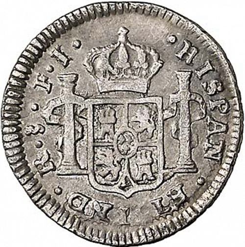 half Real Reverse Image minted in SPAIN in 1808FJ (1788-08  -  CARLOS IV)  - The Coin Database