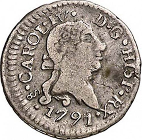 1/4 Real Obverse Image minted in SPAIN in 1791 (1788-08  -  CARLOS IV)  - The Coin Database