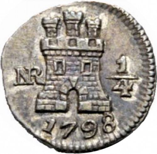 1/4 Real Obverse Image minted in SPAIN in 1798 (1788-08  -  CARLOS IV)  - The Coin Database