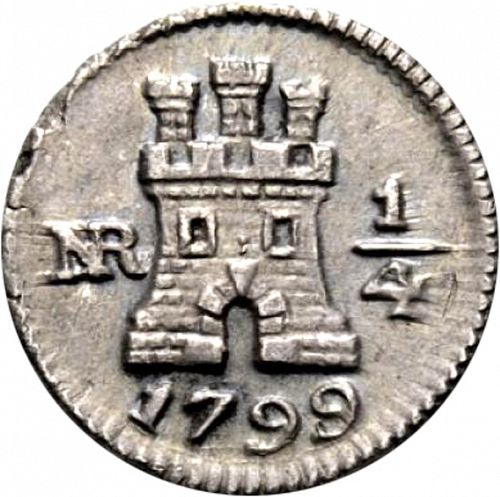 1/4 Real Obverse Image minted in SPAIN in 1799 (1788-08  -  CARLOS IV)  - The Coin Database