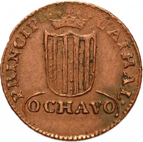1 Ochavo Reverse Image minted in SPAIN in 1813 (1808-33  -  FERNANDO VII - Local coinage)  - The Coin Database