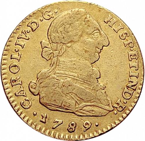 2 Escudos Obverse Image minted in SPAIN in 1789JJ (1788-08  -  CARLOS IV)  - The Coin Database