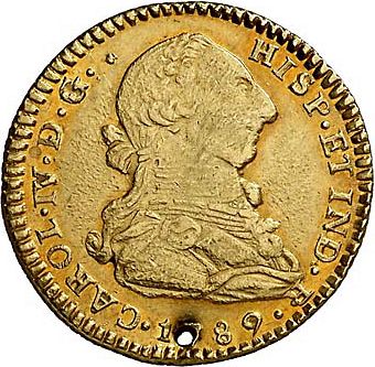 2 Escudos Obverse Image minted in SPAIN in 1789M (1788-08  -  CARLOS IV)  - The Coin Database
