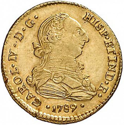 2 Escudos Obverse Image minted in SPAIN in 1789PR (1788-08  -  CARLOS IV)  - The Coin Database