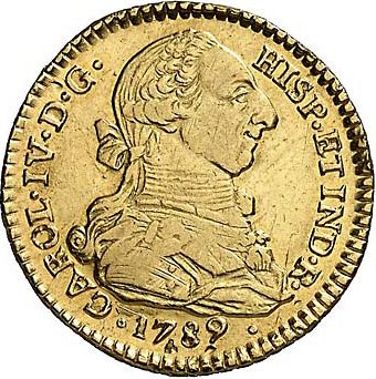 2 Escudos Obverse Image minted in SPAIN in 1789SF (1788-08  -  CARLOS IV)  - The Coin Database