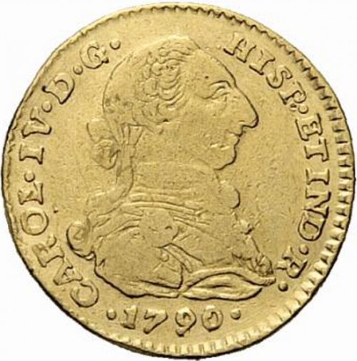 2 Escudos Obverse Image minted in SPAIN in 1790JJ (1788-08  -  CARLOS IV)  - The Coin Database